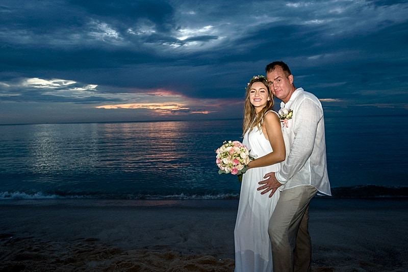 Layan Beach ceremony setup for Patrycja & Jochem, Phuket, 30 December 2017